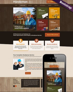 Handyman Service Bootstrap template ID: 300111746