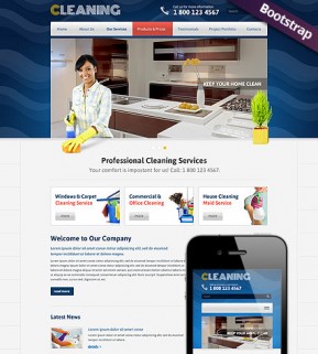 Cleanin Bootstrap template ID: 300111750