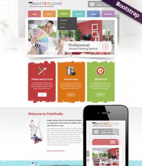 House Painting Bootstrap template ID: 300111758