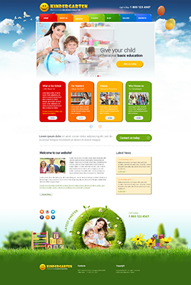 Kindergarten Wordpress template ID: 300111763