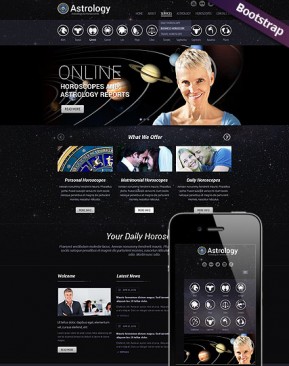 Astrology Bootstrap template ID: 300111766