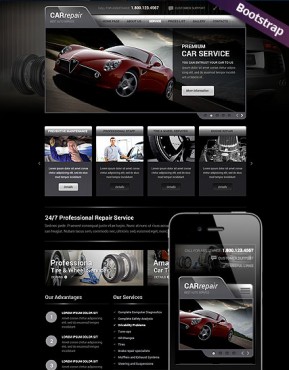 Car Repair Service Bootstrap template ID: 300111774