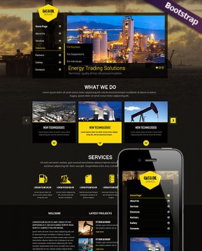 Gas and Oil Bootstrap template ID: 300111775