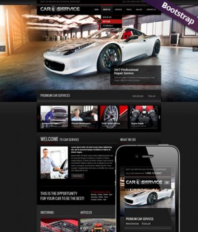 Car service Bootstrap template ID: 300111787