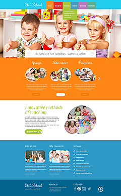 Children School Bootstrap template ID: 300111795