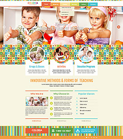 Kids studio Bootstrap template ID: 300111816