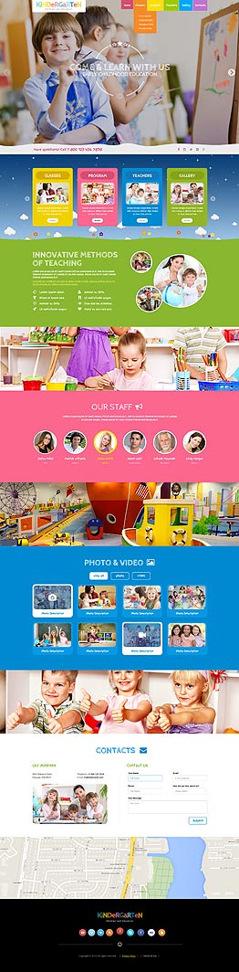 Kindergarten Bootstrap template ID: 300111828