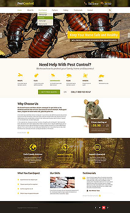 Pest control Bootstrap template ID: 300111841