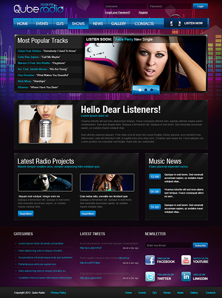 Radio ST Joomla template ID: 300111852