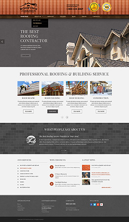 Roofing Wordpress template ID: 300111853