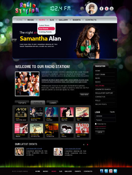 radio station website template