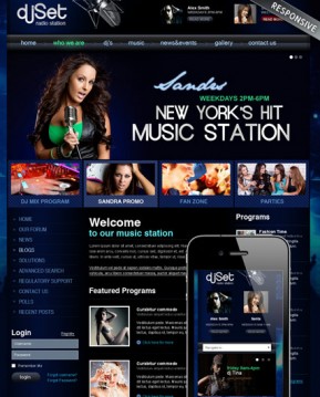 Radio Station Joomla template ID: 300111859