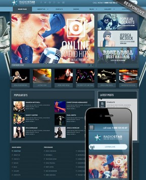 Radio Star WP Wordpress template ID: 300111864