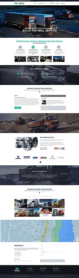 Truck Repair Bootstrap template ID: 300111891