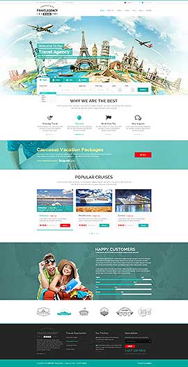 Travel Agency Bootstrap template ID: 300111901