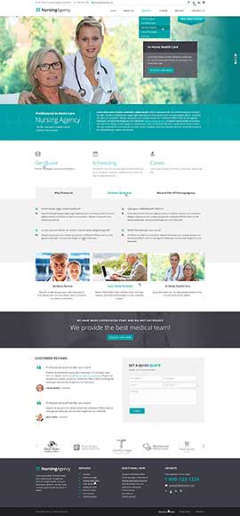 Nursing Care Bootstrap template ID: 300111908