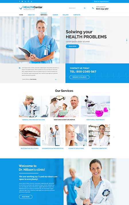 Health Center Bootstrap template ID: 300111912
