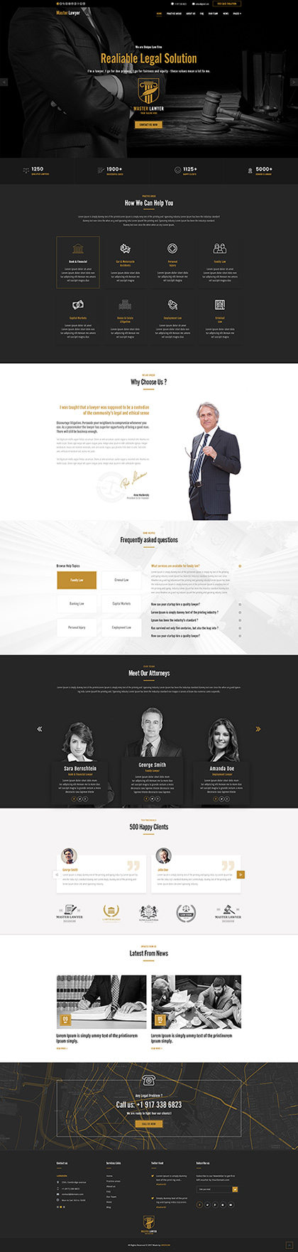 Master Lawyer Wordpress template ID: 300111934