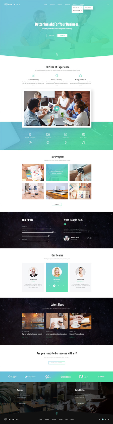 Infinity - Multipurpose Bootstrap template ID: 300111936