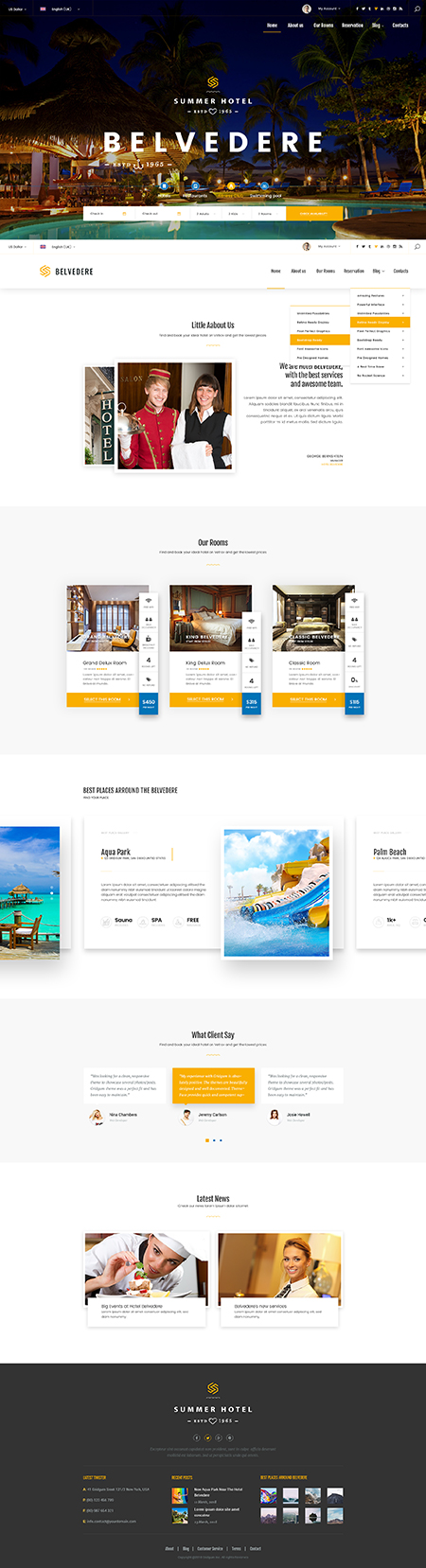 Hotel Delvatore Bootstrap template ID: 300111939