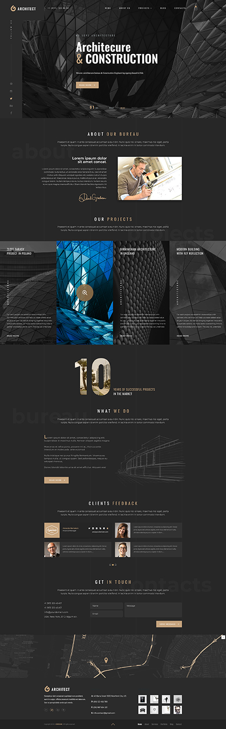 Architecture bureau Bootstrap template ID: 300111944