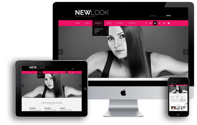 Hairdressing mobile responsive bootstrap template