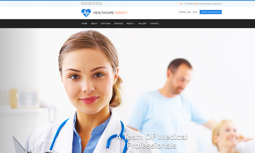 Medical theme Free Bootstrap template ID:29