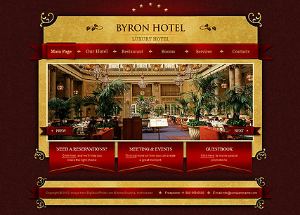 Royal Hotel HTML template ID:300110942