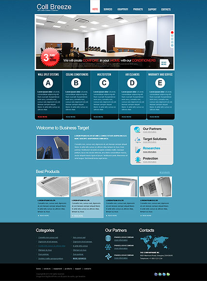Air Conditioning HTML template ID:300110980