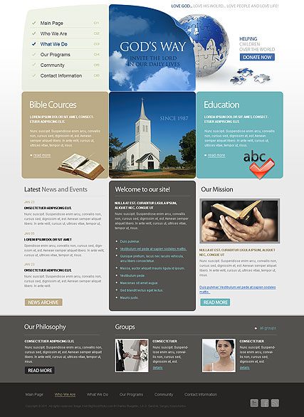 Church HTML template ID:300110992