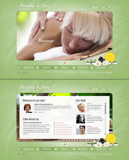 Beauty Salon HTML5 template ID:300111053