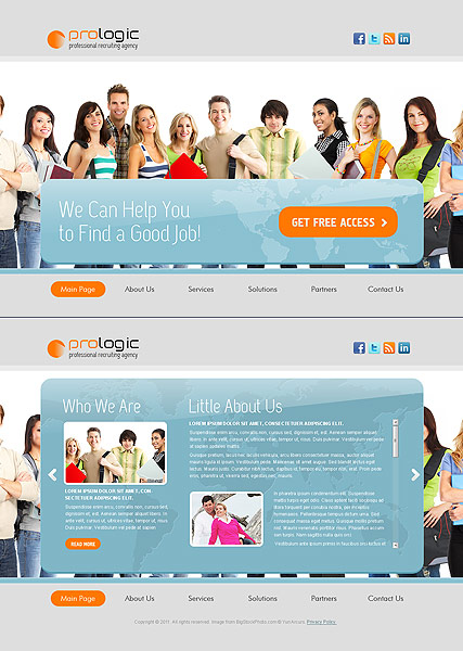 Recruiting Agency HTML5 template ID:300111118