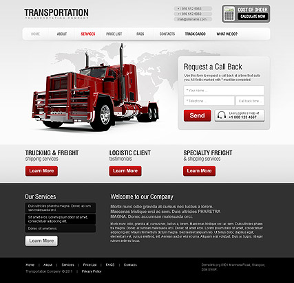 Transportation HTML template ID:300111213