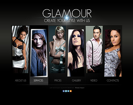 Glamour Fashion HTML5 template ID:300111235