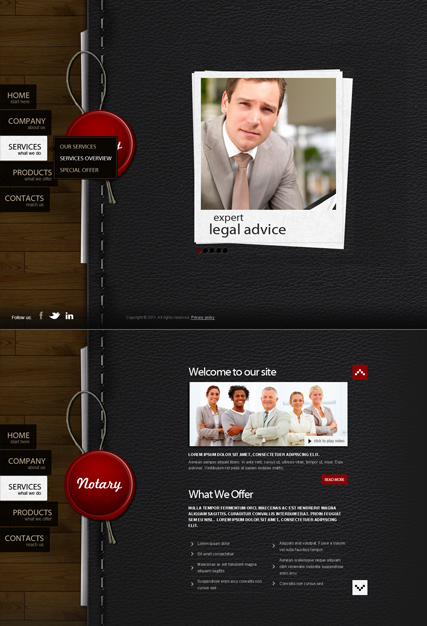Notary Public HTML5 template ID:300111298