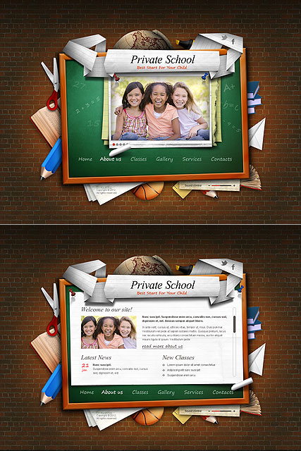 Private School HTML5 template ID:300111336