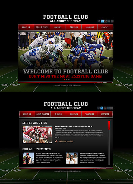 Football Club HTML5 template ID:300111372