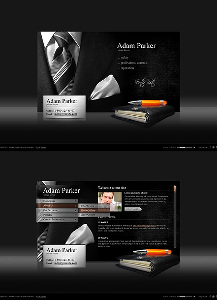 Private Lawyer HTML5 template ID:300111384