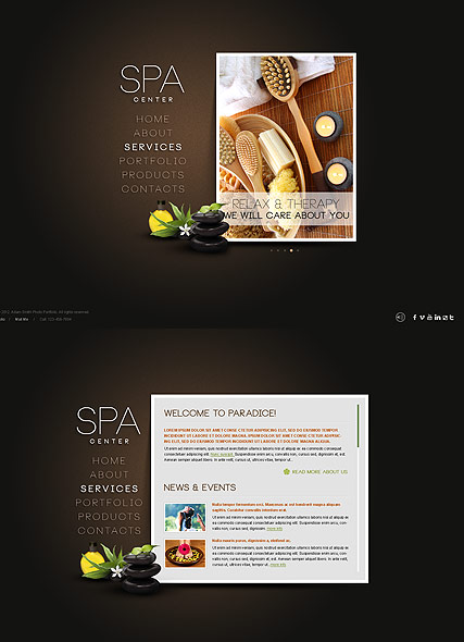 SPA Salon HTML5 template ID:300111415