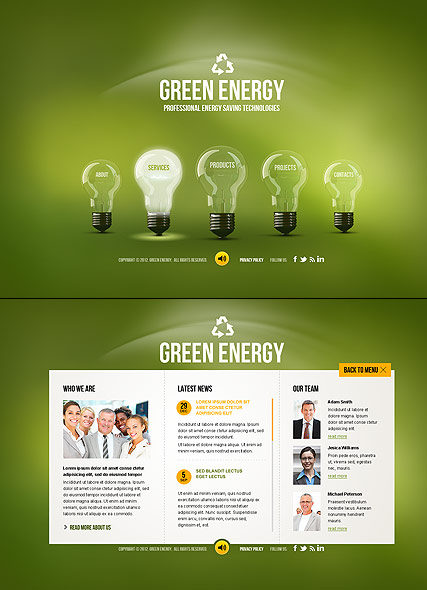 Green Energy HTML5 template ID:300111457