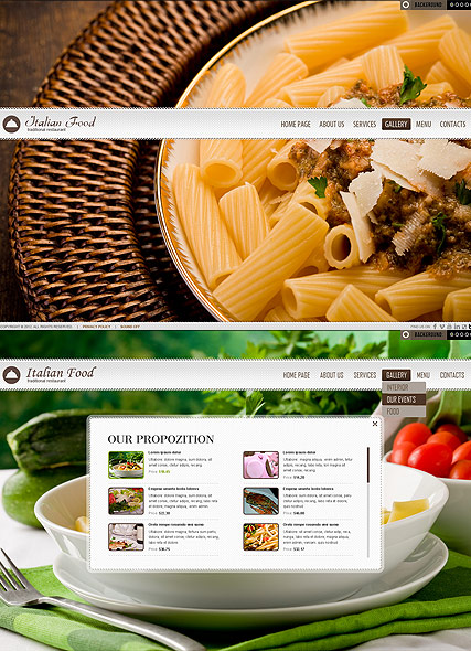 Restaurant HTML5 template ID:300111463