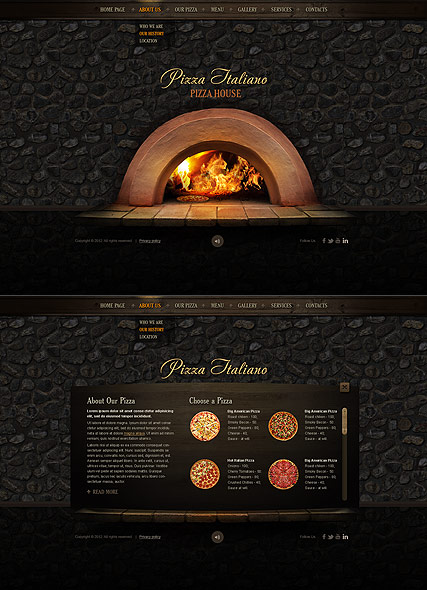 Pizza Italiano HTML5 template ID:300111508