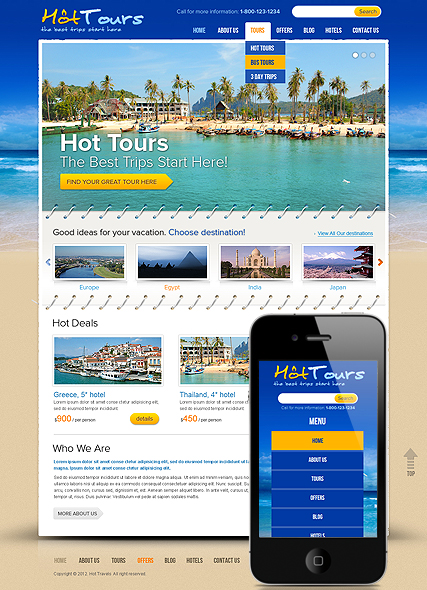 Travel Wordpress template ID:300111509