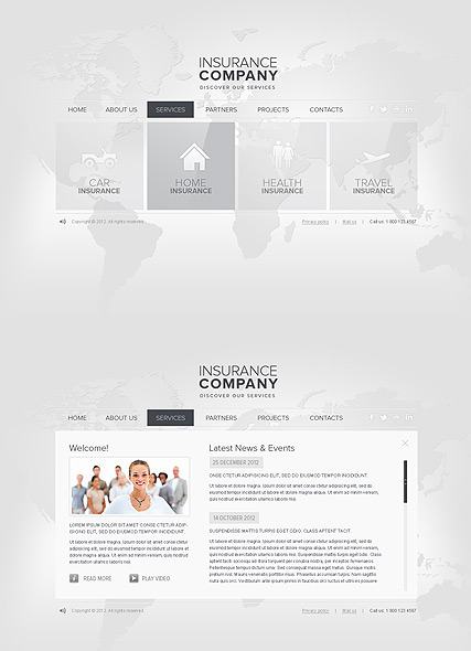 Insurance HTML5 template ID:300111510