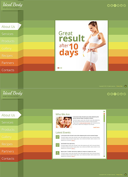 Weight Loss HTML5 template ID:300111528