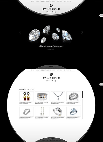 Jewelry Brand HTML5 template ID:300111549
