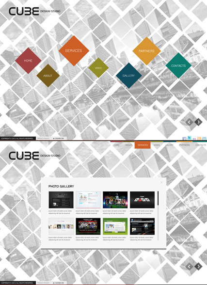 Cube Design HTML5 template ID:300111582