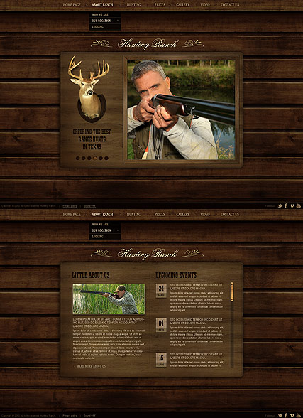 Hunting Ranch HTML5 template ID:300111593