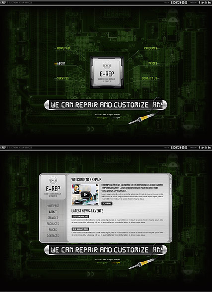 Electronic repair HTML5 template ID:300111594