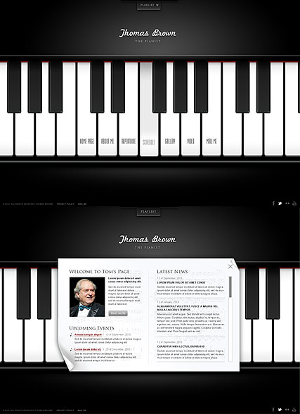 The Pianist HTML5 template ID:300111608